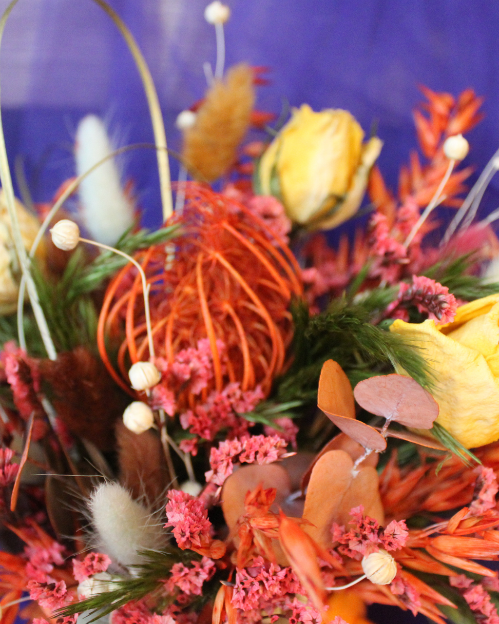 Dried Flower Arrangement - Autumnal Pumpkin Decor