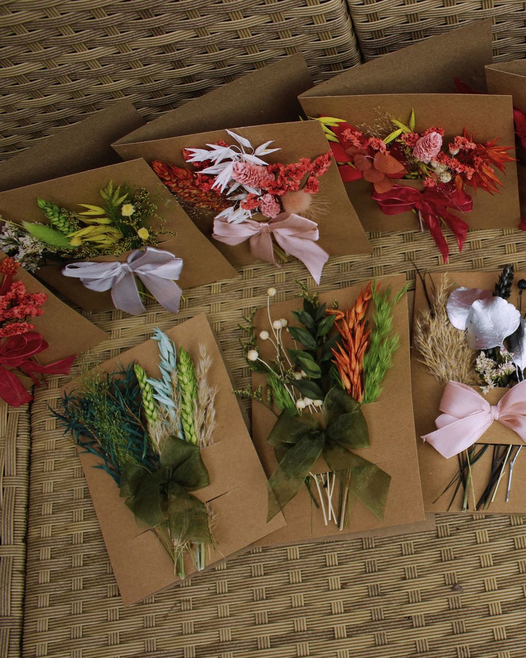 Dried Flower Greeting Postcard