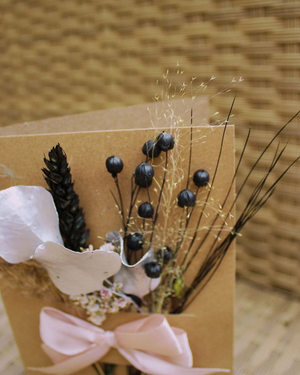Dried Flower Greeting Postcard