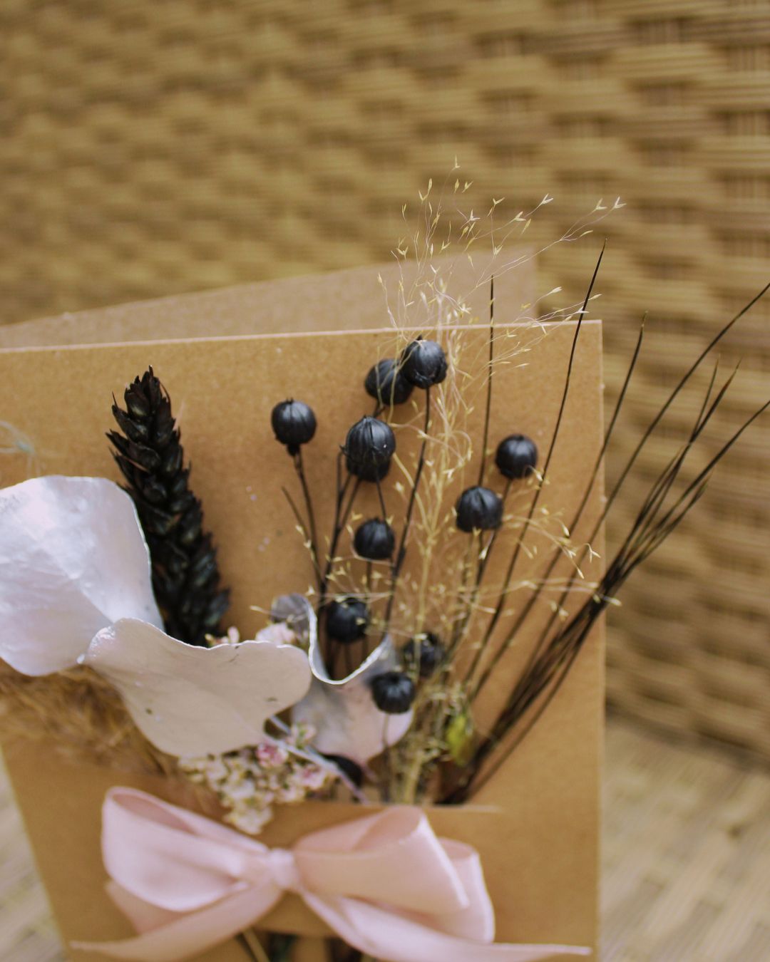 Dried Flower Greeting Postcard