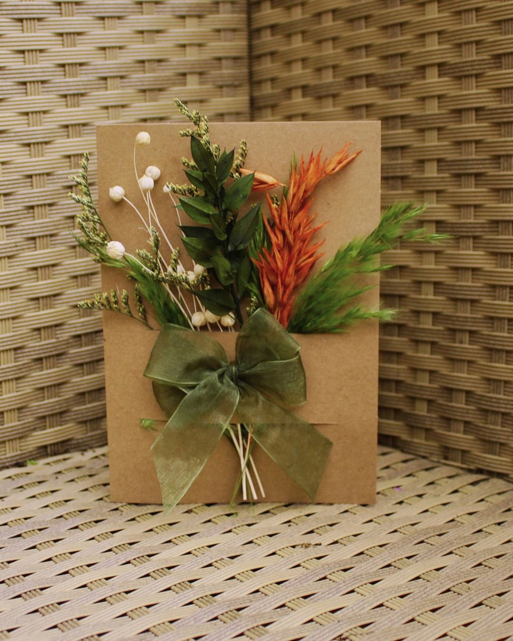 Dried Flower Greeting Postcard