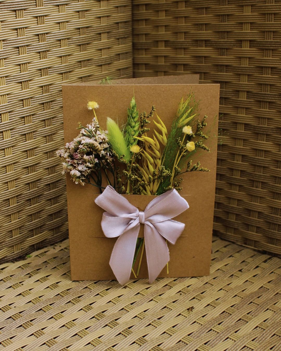 Dried Flower Greeting Postcard