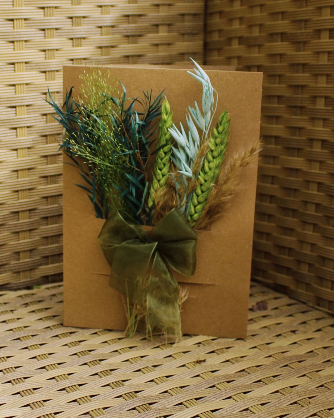 Dried Flower Greeting Postcard