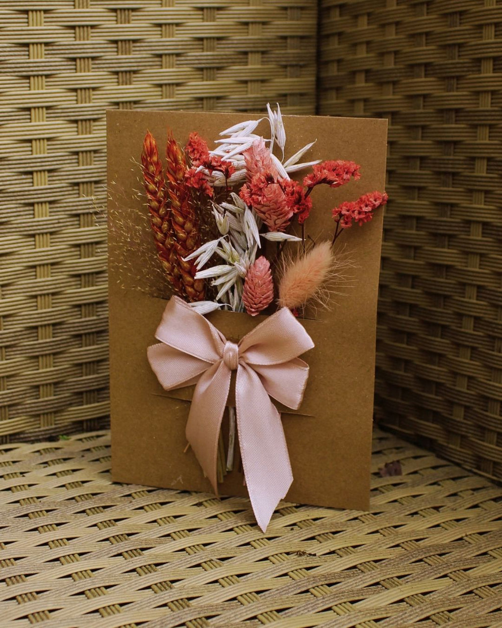 Dried Flower Greeting Postcard