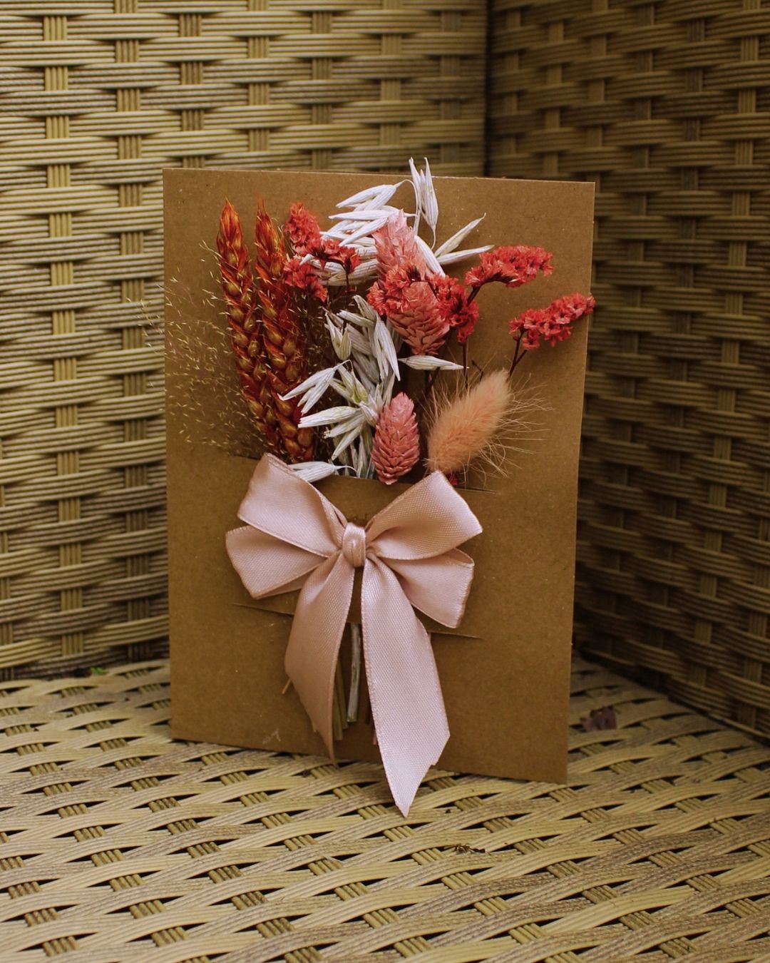 Dried Flower Greeting Postcard
