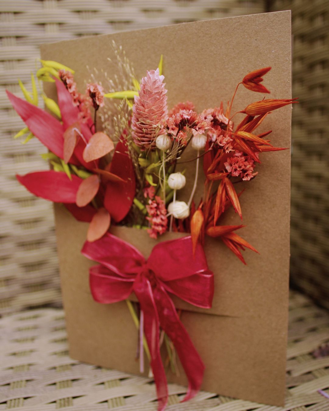Dried Flower Greeting Postcard