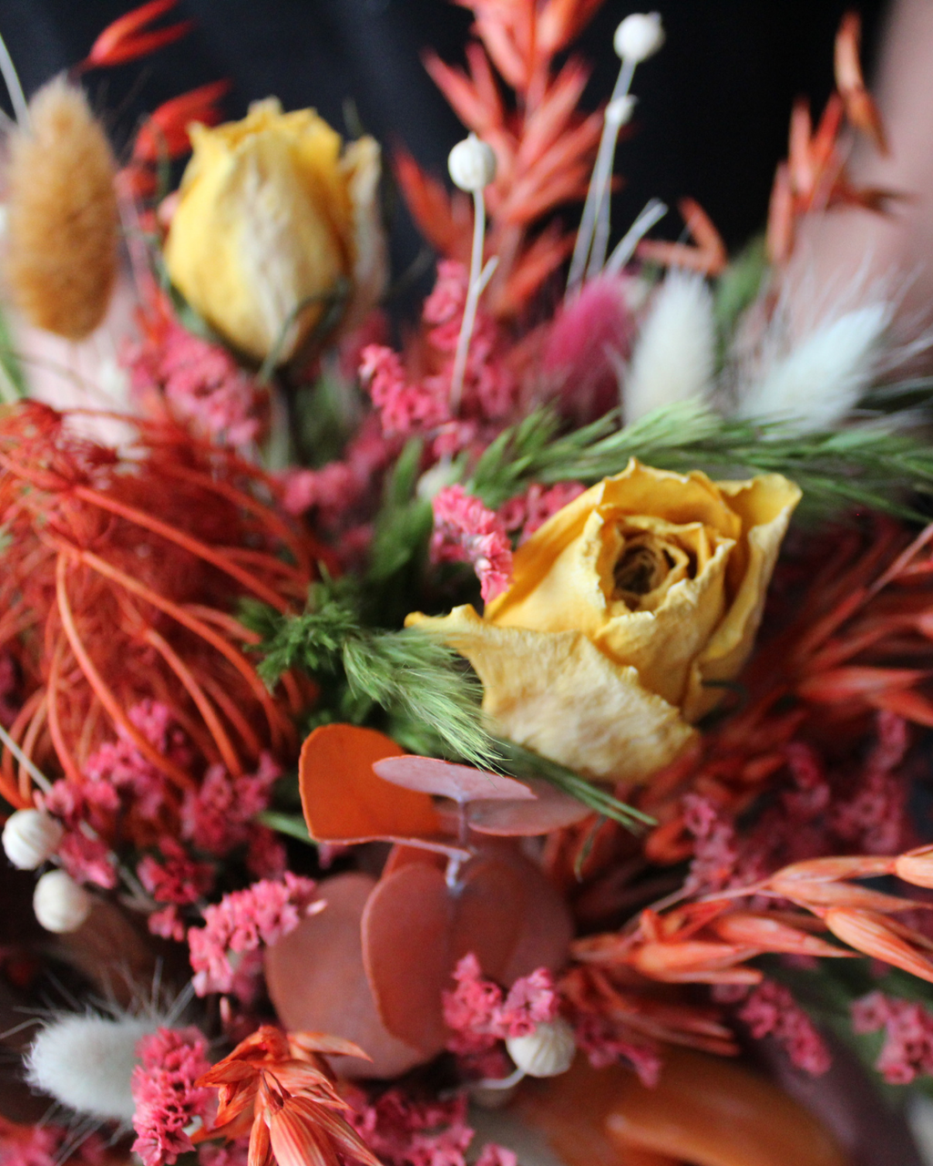 Dried Flower Arrangement - Autumnal Pumpkin Decor