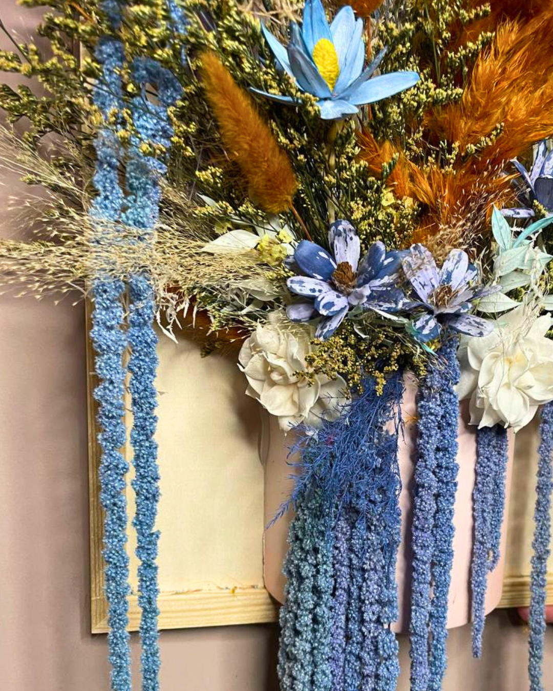 3D Dried Flower Wall Art