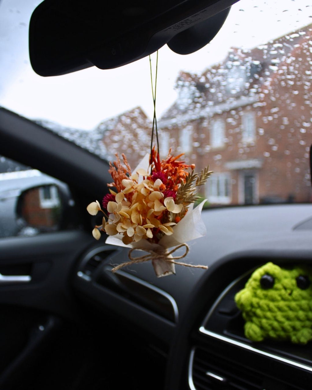 Orange Floral Car Freshener
