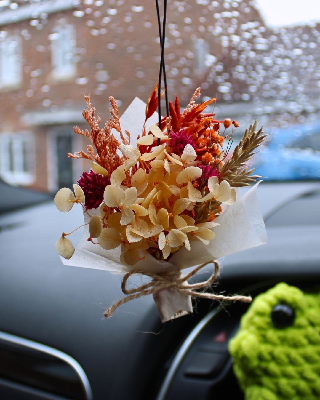 Orange Floral Car Freshener