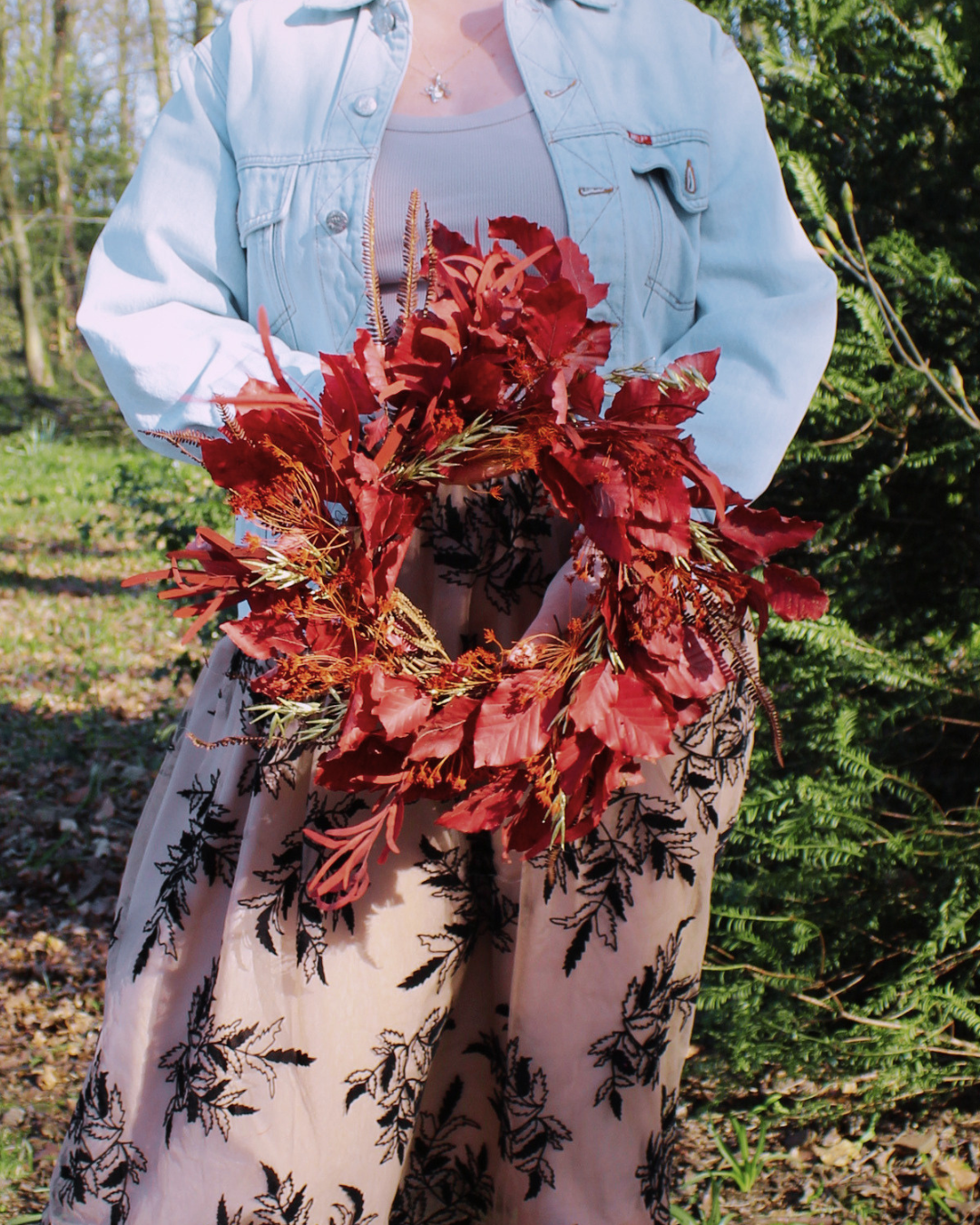 Beech Dried Flower Wreath