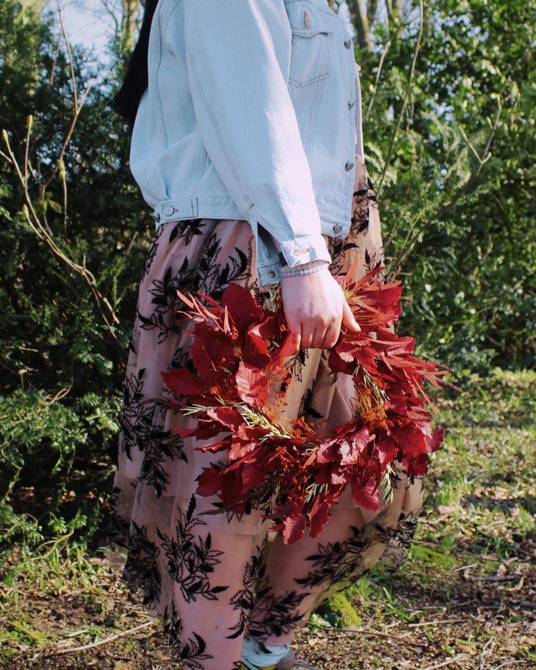 Beech Dried Flower Wreath