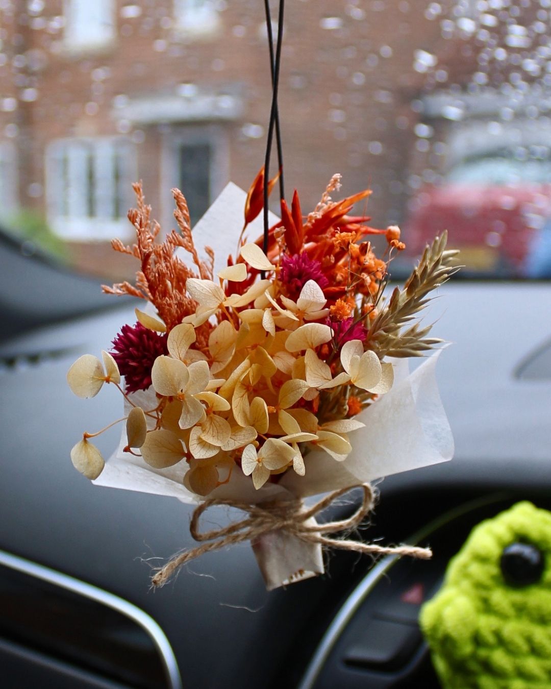 Orange Floral Car Freshener