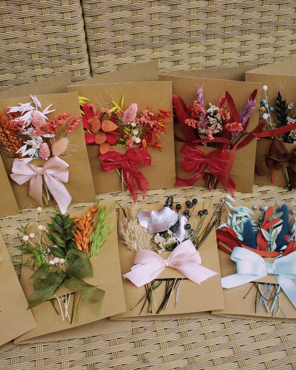 Dried Flower Greeting Postcard