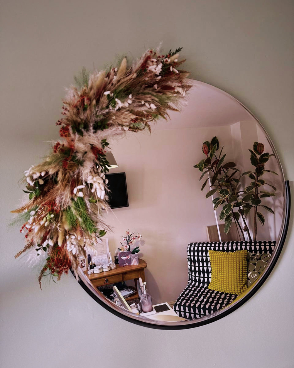 Dried Flower Wall Installation