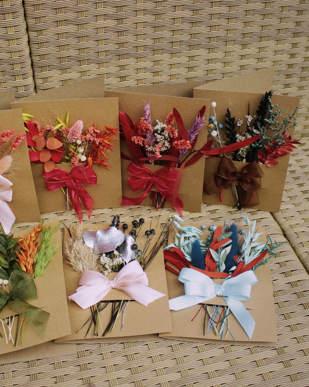Dried Flower Greeting Postcard