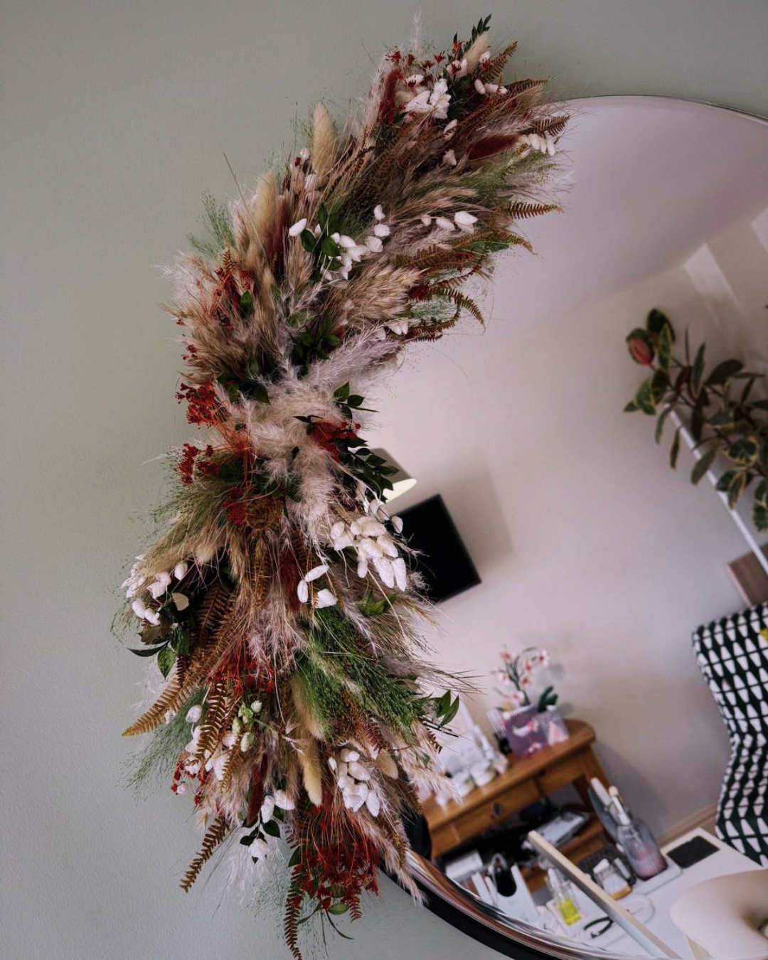 Dried Flower Wall Installation