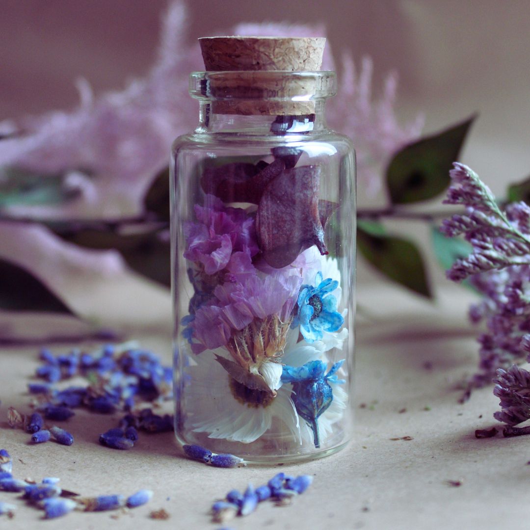 Mini Jars with Flowers