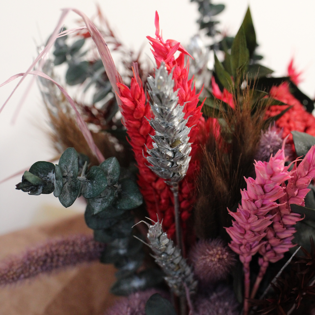 Burgundy Dried Flower Bouquet