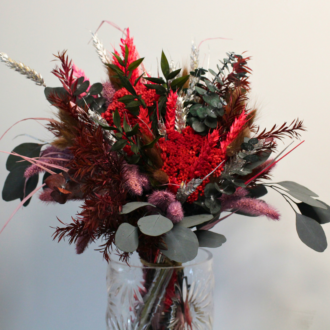 Burgundy Dried Flower Bouquet