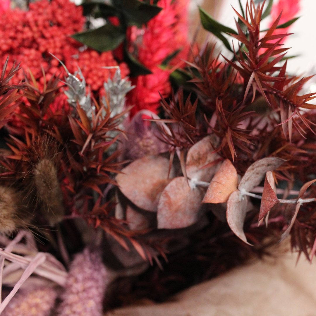 Burgundy Dried Flower Bouquet