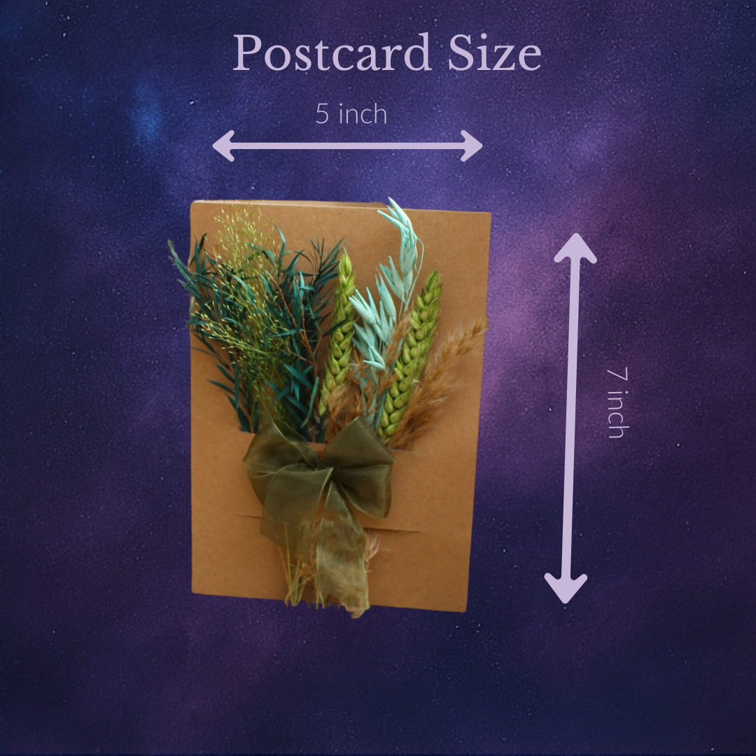 Dried Flower Greeting Postcard
