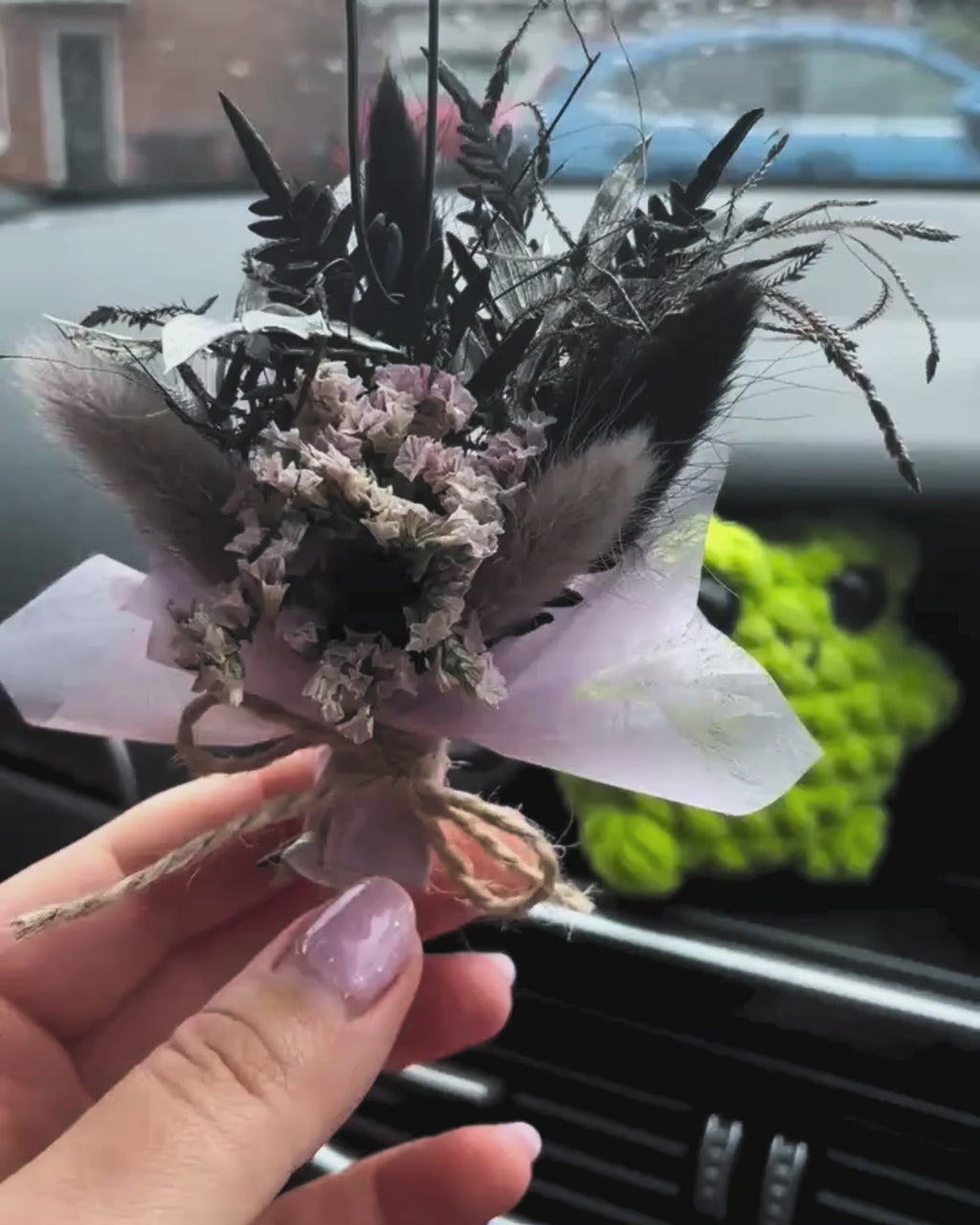 Dark Floral Car Freshener