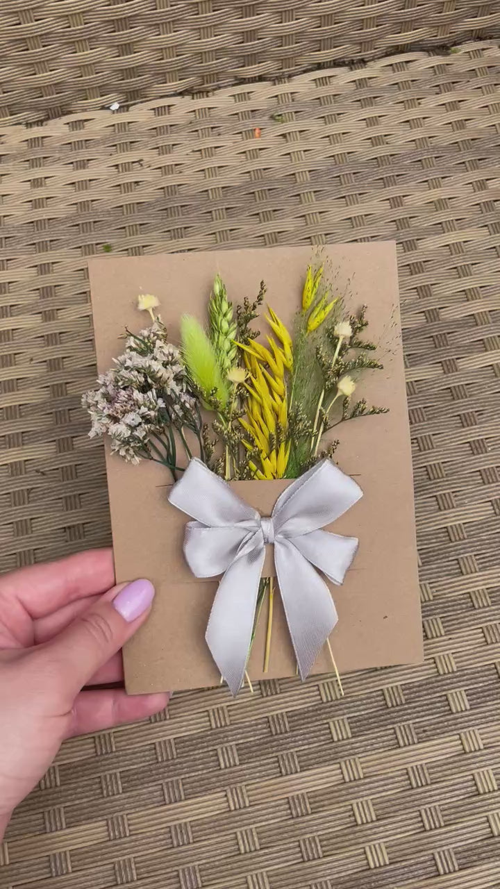 Dried Flower Greeting Postcard