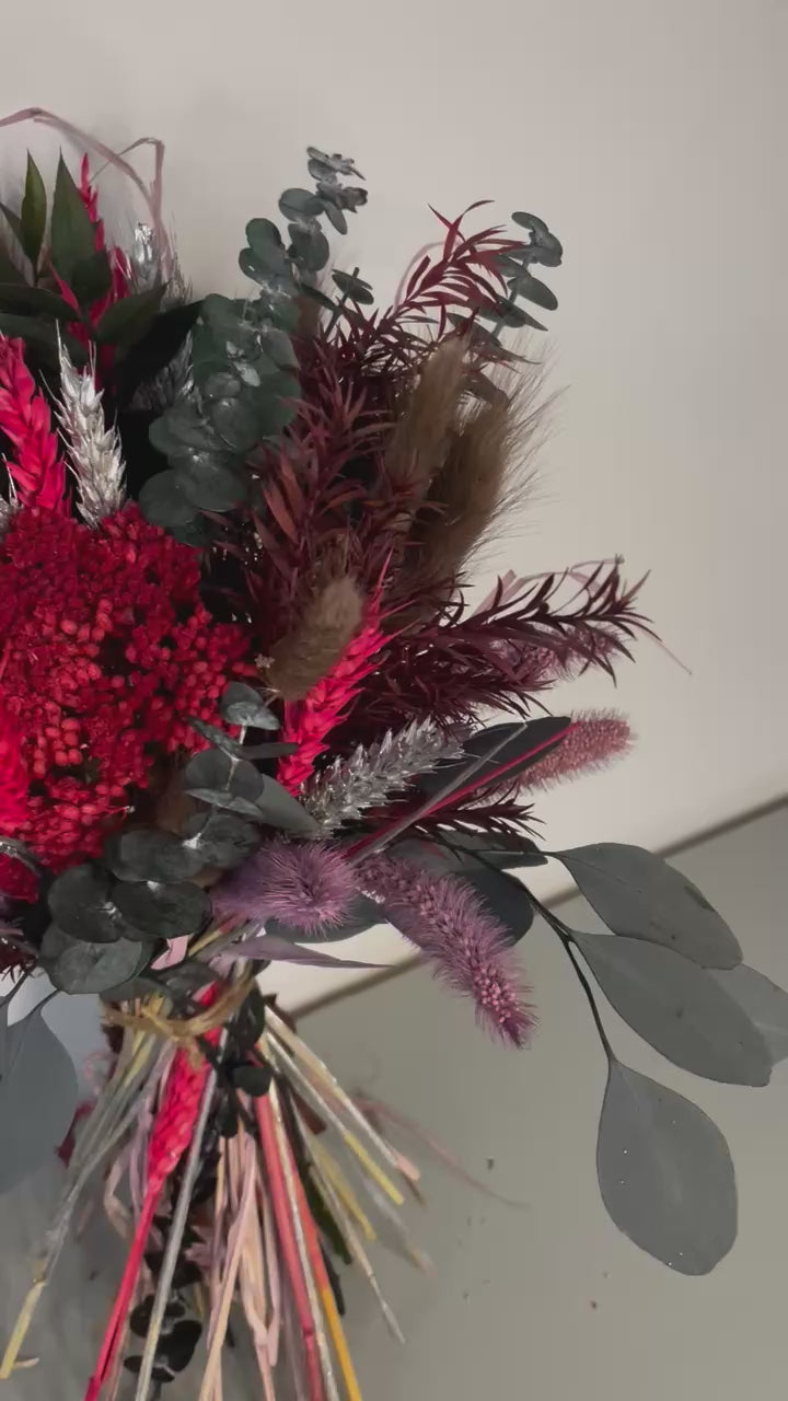 Burgundy Dried Flower Bouquet
