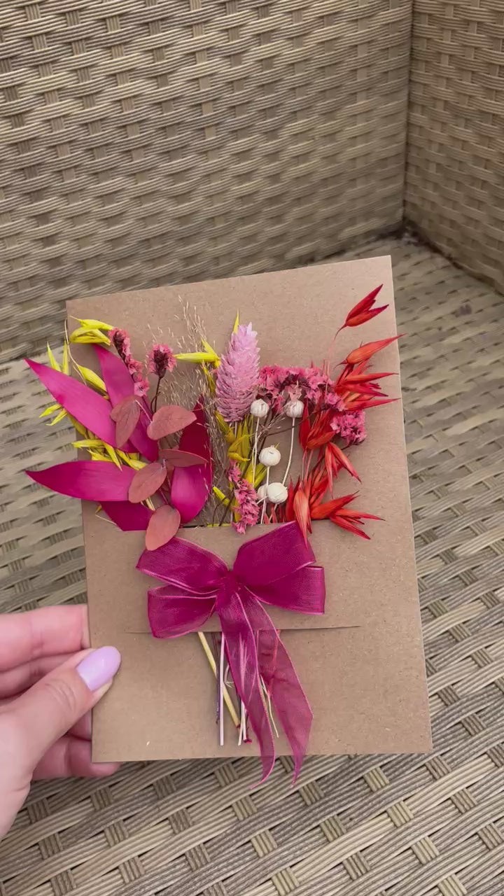 Dried Flower Greeting Postcard