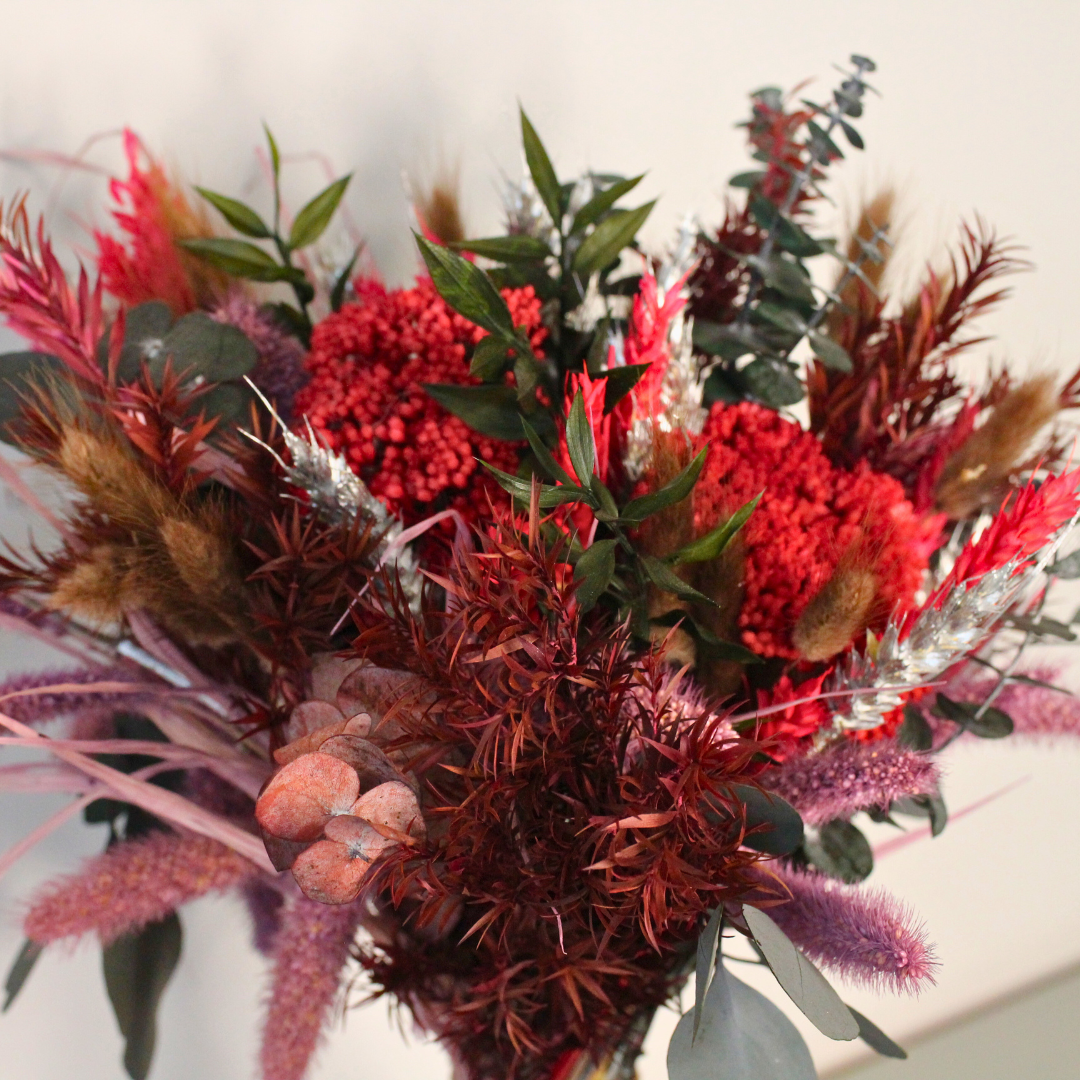 Burgundy Dried Flower Bouquet